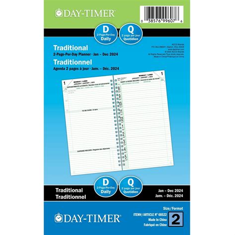 daytimer planner refills 2023.